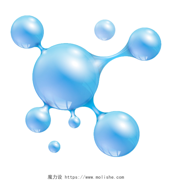   蓝色结构状的氧气气泡